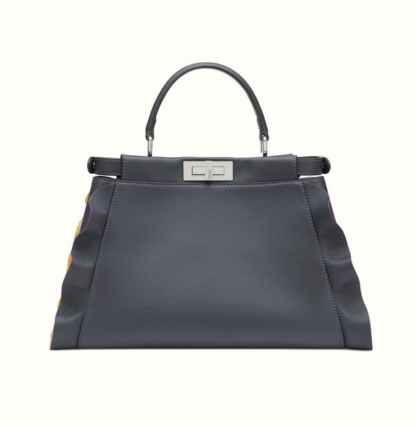 新作【フェンディ コピー FENDI】フリル Wave Regular Peekaboo Black 8BN290I8MF06MR